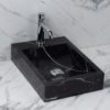 Lavabo piccolo in marmo nero "Side Black"