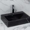 "Back Black" marble washbasin