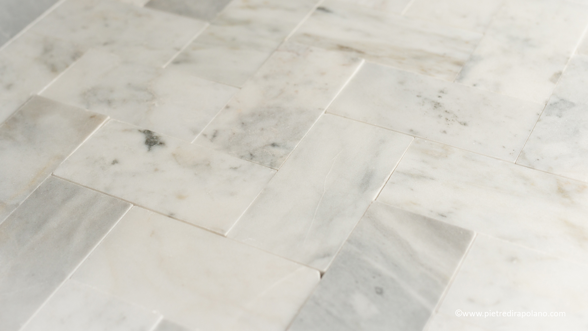 Marble tiles “Bianco T 7.5x15x1” Polished