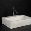 Rechteckiges Waschbecken aus Marmor „Back Bianco CT“