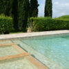 Bordi piscina in Travertino in falda "Light Blend" / costa a toro