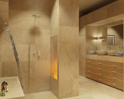 Bagno camino pdr travertino light blend