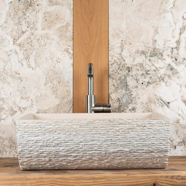 Designer travertine washbasin "Mustang"