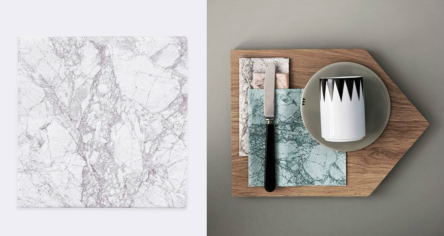 Italystonemarble idee decorazione natalizie tovaglioli effetto marmo