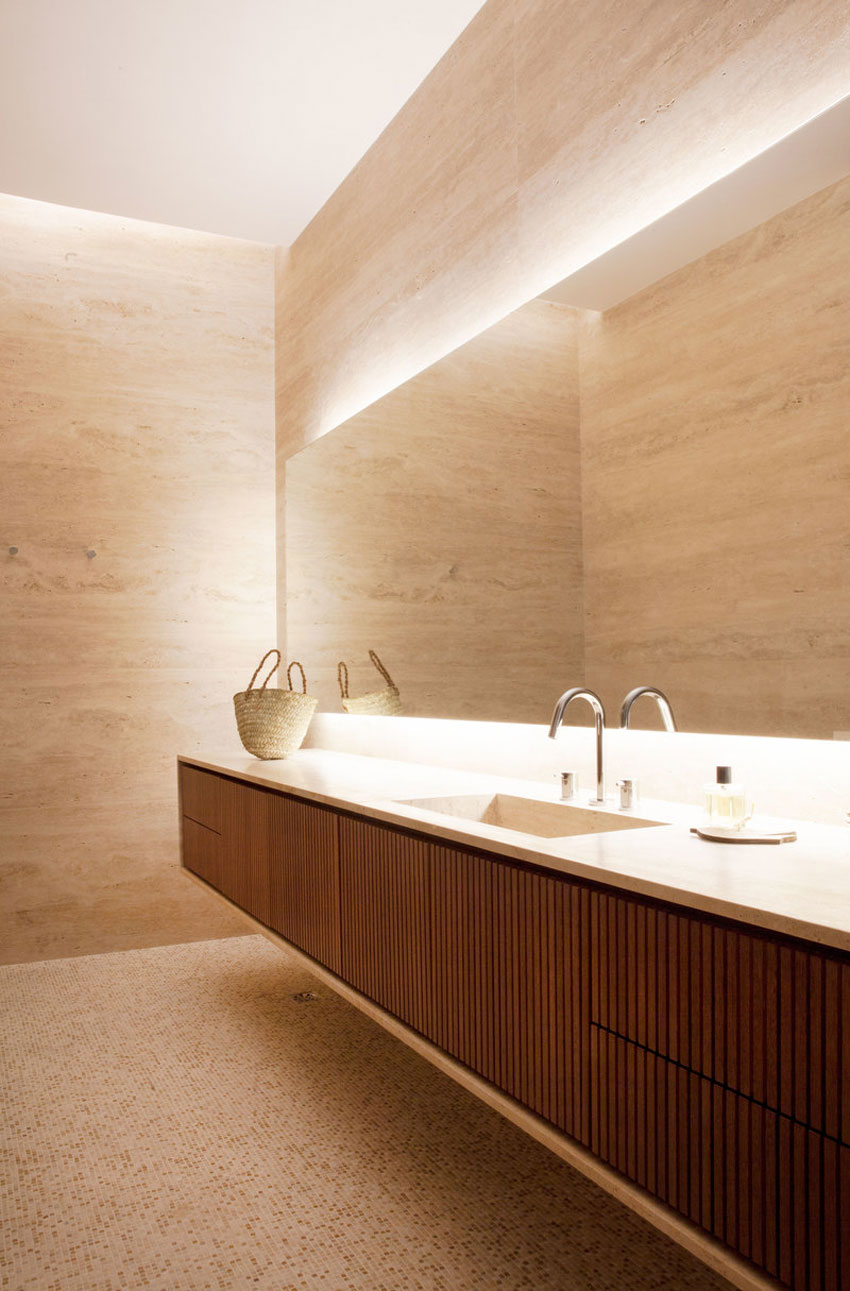 Bagno mk attico san paolo travertino