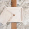Lavabo rettangolare in travertino "Piatto"