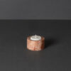 Tablett und Kerzenhalter set - PDR079 Rosa Travertin