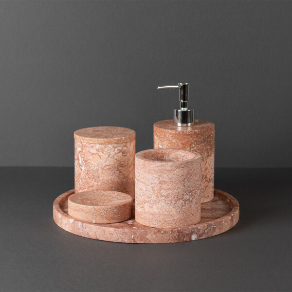 Bathroom accessories -  PDR079 pink travertine