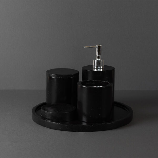 Set bagno in PDR136 marmo Nero Marquina TR