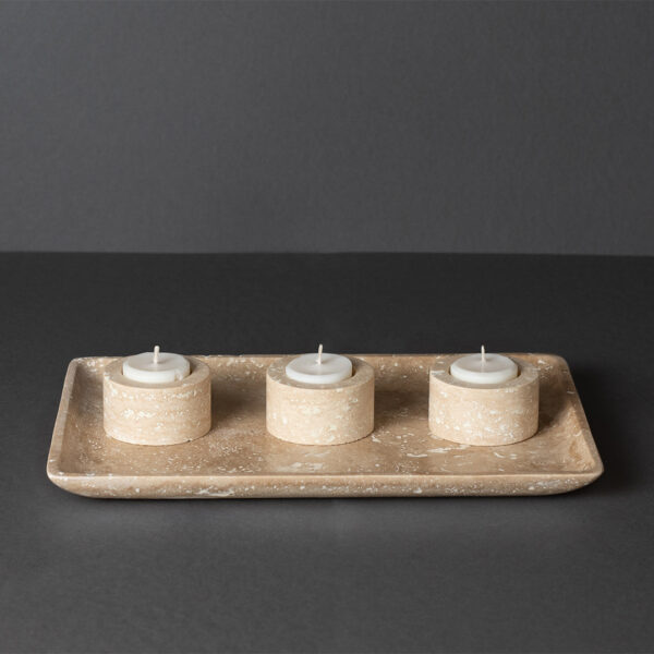 Tray & Candle Holder Set - PDR067 Light Blend