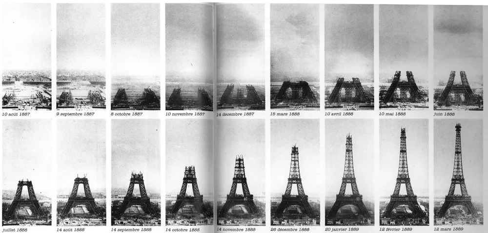 Tour eiffel gustave architecture vintage world expo esposizione universale step of construction expo