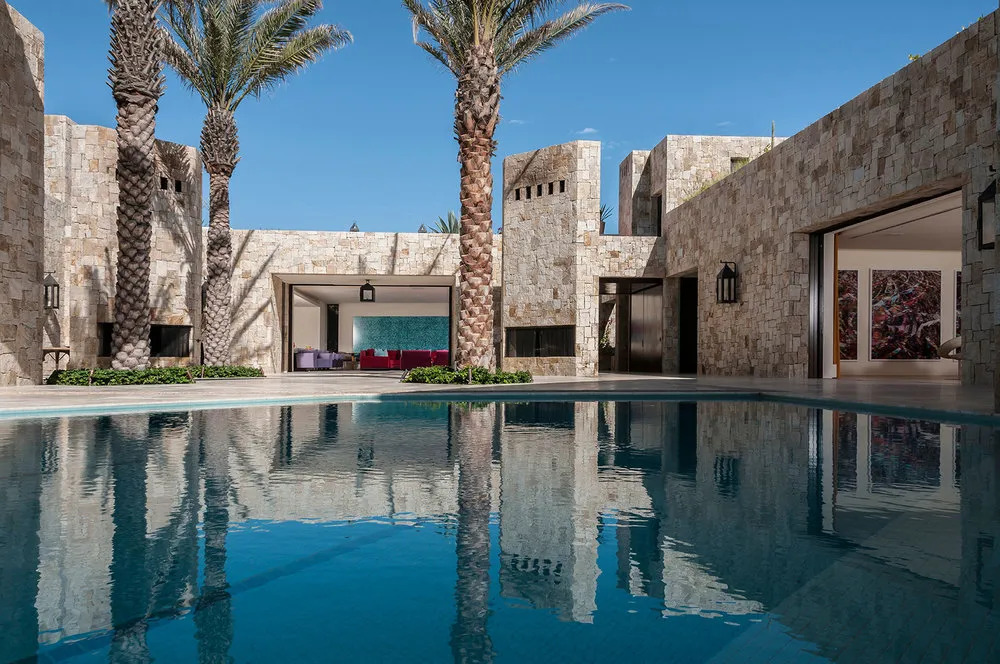 casa los cabos diego villasenor architettura pietra locale piscina swimming pool luxury mexico