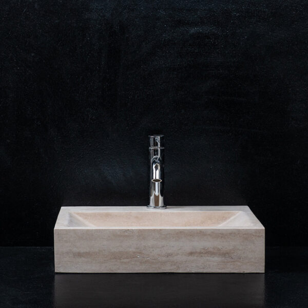 Lavabo piccolo in travertino “Back CH”