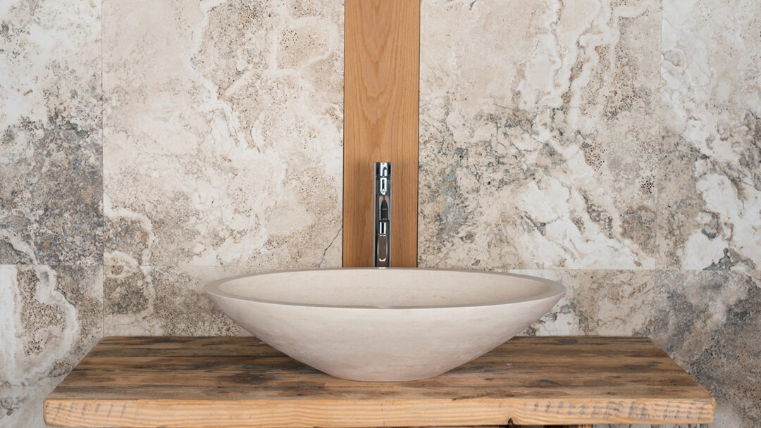 Lavabo ovale in marmo Ovetto CH