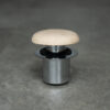 Stainless steel drain stopper for sinks in travertine and natural stone