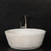 Large round sink in Bianco Alba marble “Simple”