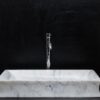 Rectangular white marble Pillow sink