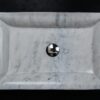 Rectangular white marble Pillow sink