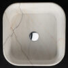Square white countertop sink