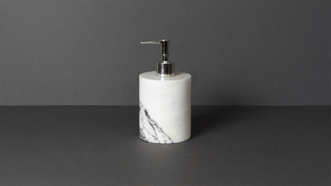 Lilac soap dispenser front x