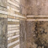 Travertino in falda Venato Scuro con mosaico