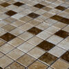 Mosaico in travertino 5,0x5,0 Tuscany Mix Levigato