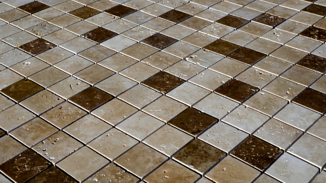Mosaico in travertino 5,0x5,0 Tuscany Mix Levigato
