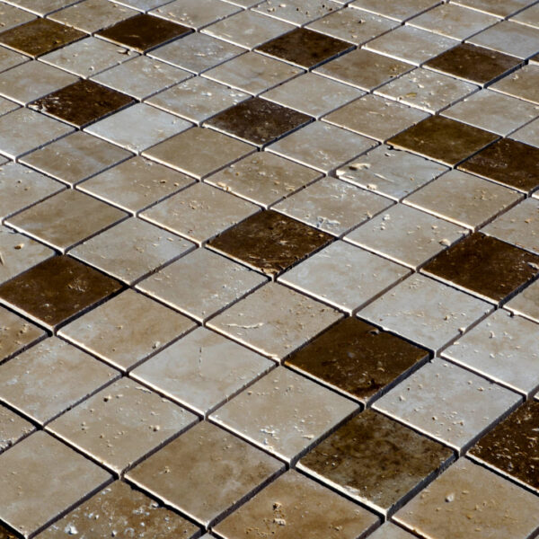 Mosaico in travertino “5,0×5,0 Tuscany Mix” Levigato