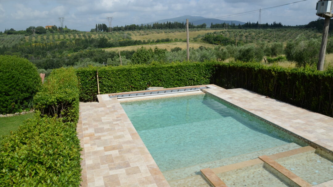 Bordo Piscina in Travertino Avana Mix - Pietre di Rapolano