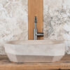 Daymo ch tr ch Design Waschbecken aus hellem Travertin