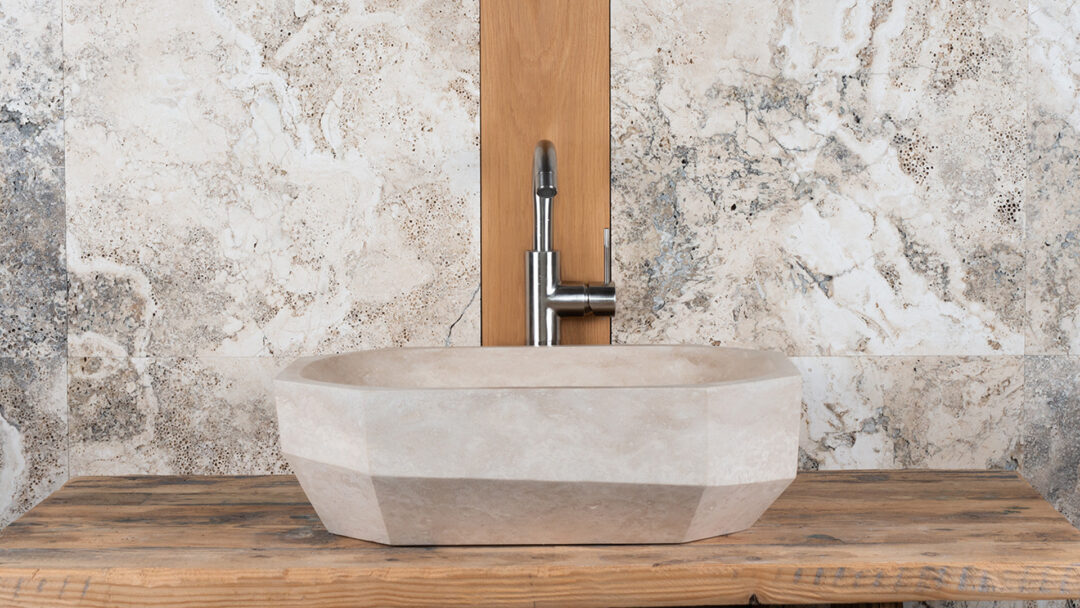 Daymo ch tr ch lavabo di desing in travertino chiaro