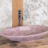 Elipse RC TR042RC - Lavabo in marmo rosa ovale