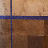Travertino Becagli Scuro con mosaico in vetro colorato
