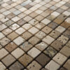 Travertinmosaik 1,5x1,5 Tuscany Mix Kiesel