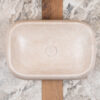 Sink "bulging" in light travertine "Concept CH"