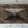 Lavabo sospeso countertop tr em in marmo emprador