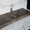 Lavandino da parete countertop tr em in marmo emprador
