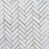 Mosaik Bianco Alba Spina Piccola Geschliffen x