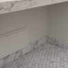 Mosaico in marmo bianco esagono