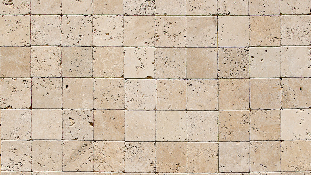 Mattonelle in travertino 10,0x10,0 Light Blend Ciottolo
