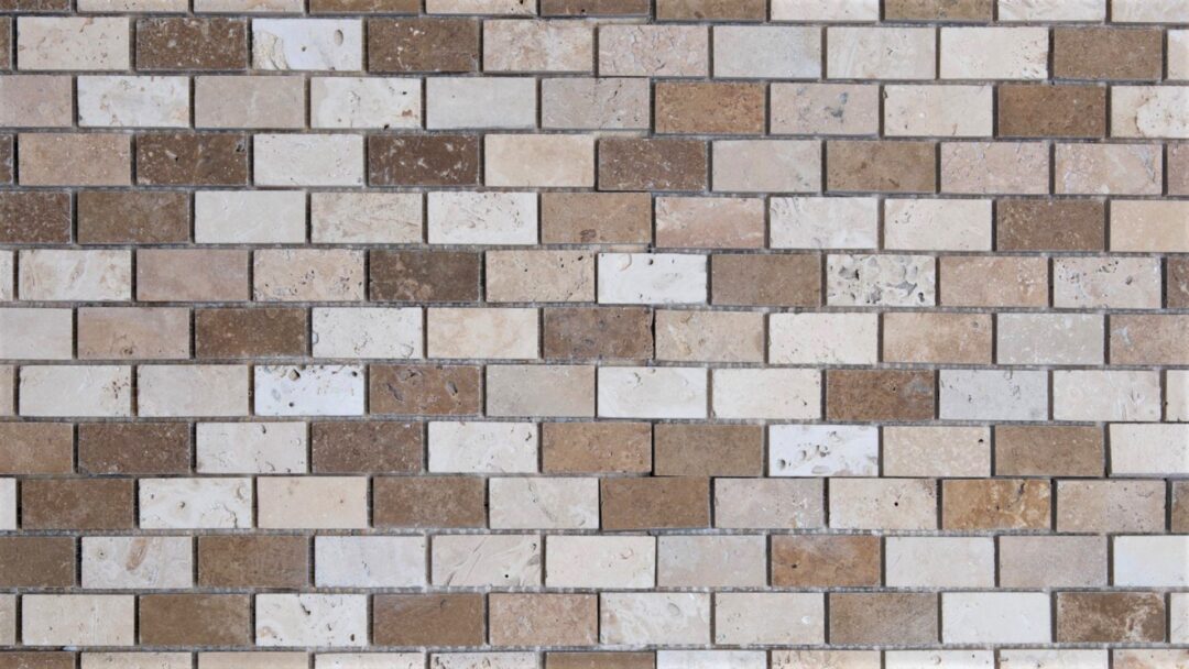 Mosaico in travertino 2,5x5,0 Tuscany Mix Levigato