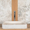 Rectangular travertine sink "Piatto"