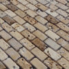Mosaico in travertino 2,5x5,0 Multicolor Rustico