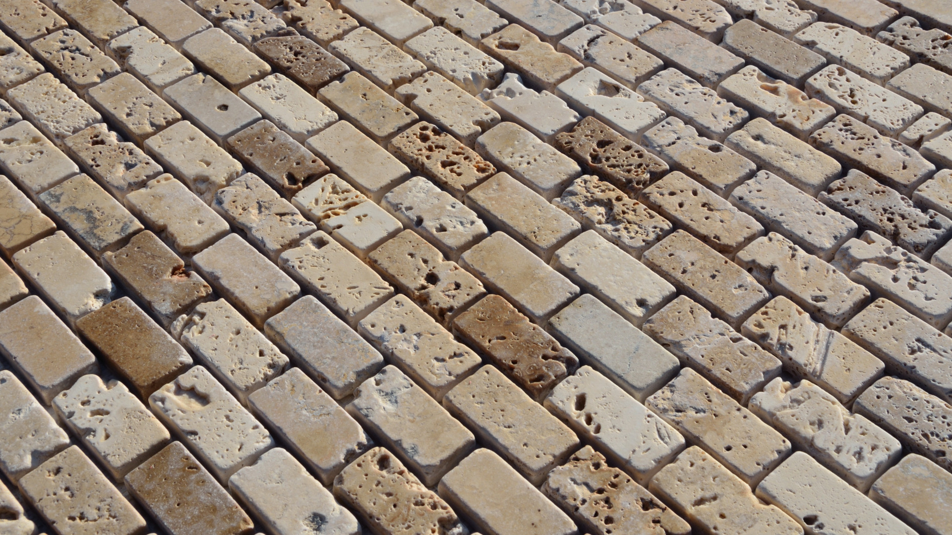 “2.5×5.0 Multicolor” Rustic Travertine Mosaic