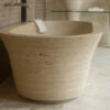 Cone bathtub Rapolano stone nuvolato