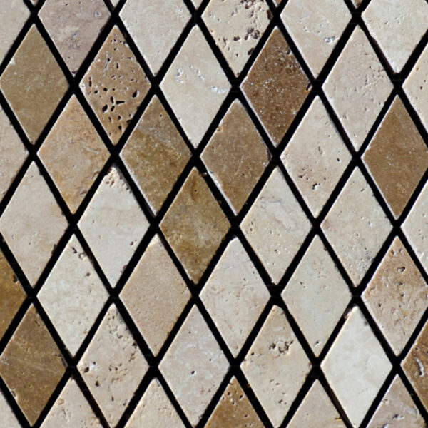Mosaico in travertino “Arlecchino Tuscany Mix” Levigato
