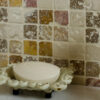 Badezimmer Coral Mix Mosaik Verkleidungen Travertin Rapolano Steine