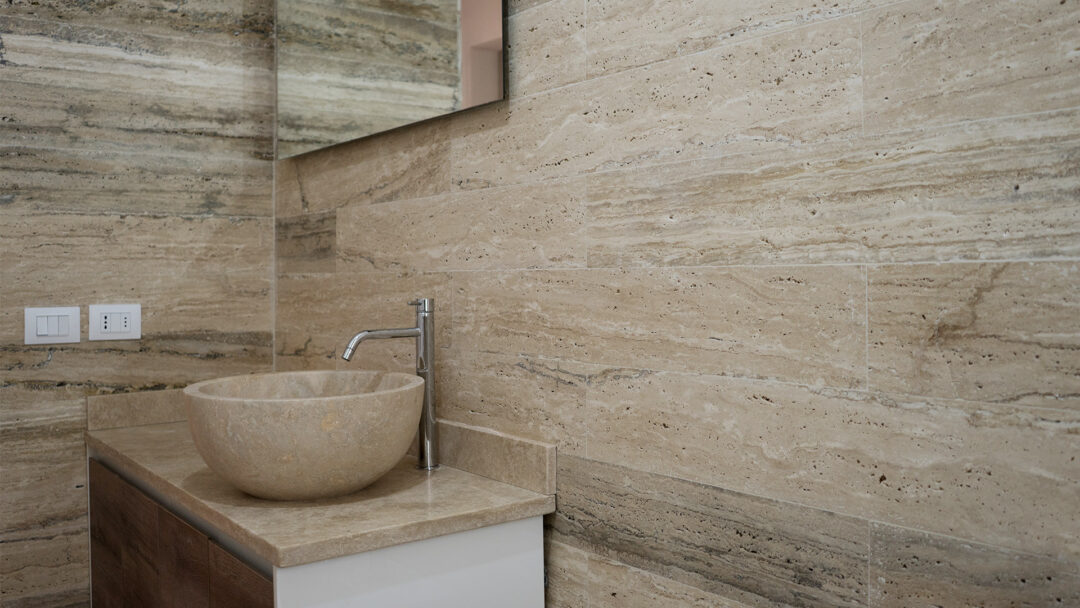 lavabo in travertino modello Fiano