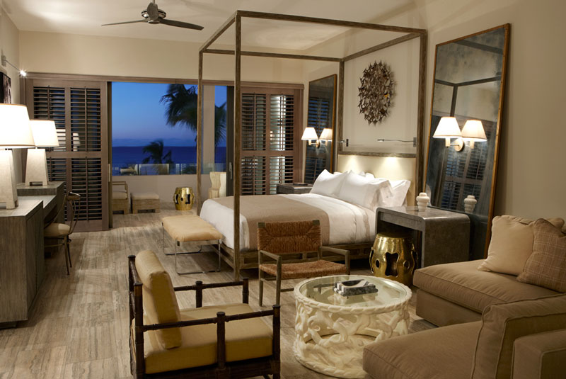 Pavimento in travertino Silver Grey in Hotel ai Caraibi