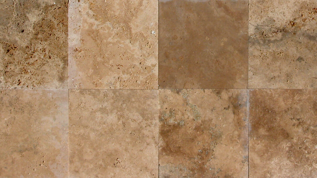 Mattonelle in travertino in falda toscano marrone